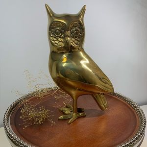 COPY - RARE Vintage Solid Brassware Owl Figurine